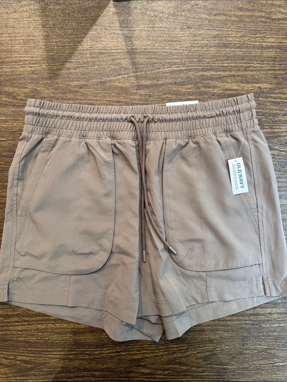 NEW - Old Navy Women's Taupe Elastic Drawstring Shorts